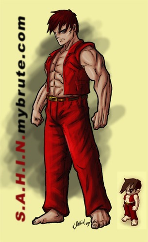 Cartoon: myBrute (medium) by sahin tagged mybrute,sahin,com,fight,online,brawl,warrior,character
