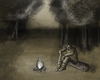 Cartoon: chilling (small) by sahin tagged chilling,in,the,wood,campfire,trees,night,sit