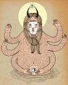 Cartoon: _ (small) by the_pearpicker tagged holy,halo,god,hairy,metamorphosis,mutation