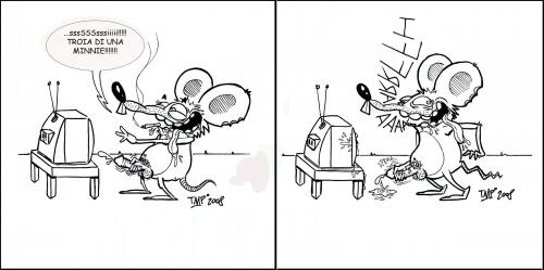 Cartoon: porn mouse (medium) by buddybradley tagged mice,rat,mouse,mickey,disney,cartoon,tv,television,masturbation