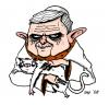 Cartoon: ernst stavro ratzinger (small) by buddybradley tagged pope church ratzinger james bond 007 ernst stavro colour cat evil