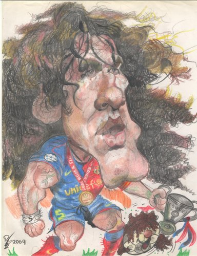 Cartoon: Carles Puyol (medium) by RoyCaricaturas tagged caricaturas,famosos