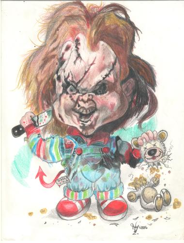 Cartoon: Chucky the evil... (medium) by RoyCaricaturas tagged chucky