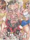 Cartoon: Hugh Hefner luckiest dude (small) by RoyCaricaturas tagged hefner,playboy,famous,caricatura