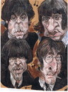 Cartoon: The Beatles (small) by RoyCaricaturas tagged beatles,music,famosos