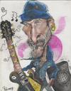 Cartoon: The Edge U2 (small) by RoyCaricaturas tagged u2 edge musicians cartoon music