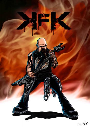 Cartoon: Kerry F. King (medium) by Mikl tagged mikl,michael,olivier,miklart,illustration,art,kerry,king,slayer