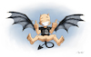 Cartoon: Hell Angel (small) by Mikl tagged mikl michael olivier miklart art illustration drawing demon devil angel hell