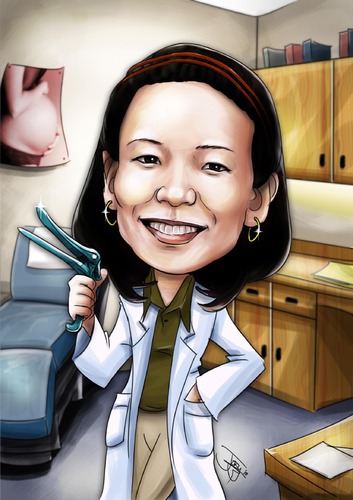 Cartoon: caricature obgyne (medium) by juwecurfew tagged obyne,caricature