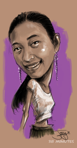 Cartoon: speed art caricature (medium) by juwecurfew tagged manilyn,caricature