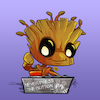 Cartoon: Groot Chibi (small) by juwecurfew tagged babygroot,groot,guardiansofthe,galaxy