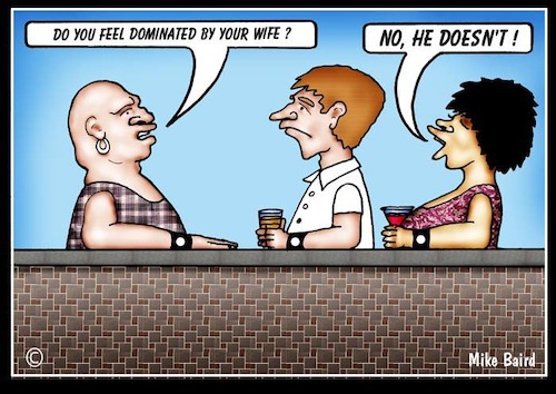 Cartoon: Dominated (medium) by Mike J Baird tagged dominated,henpecked,wife,love