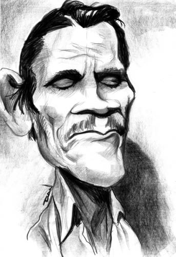 Cartoon: Chet Baker (medium) by Dan tagged caricature,cartoon,music,jazz,dan,famous,face,chet,baker