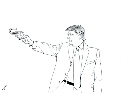 Cartoon: Attack on Trump (medium) by paolo lombardi tagged trump,usa