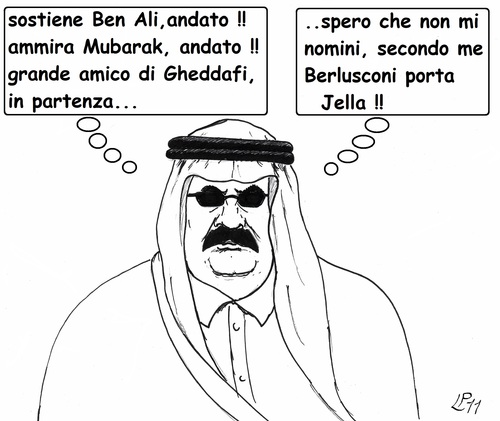 Cartoon: Berlusconi and Friends (medium) by paolo lombardi tagged tunisia,egypt,libia,italy