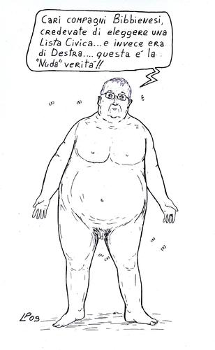Cartoon: Borghezio a Bibbiena AR (medium) by paolo lombardi tagged italy,tuscany,politics,caricature,satire