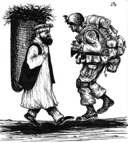 Cartoon: Carriers (medium) by paolo lombardi tagged war,peace,afghanistan,usa