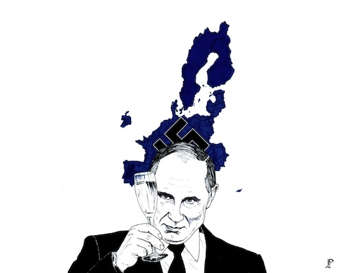 Cartoon: Celebrations (medium) by paolo lombardi tagged europe,elections,fascism,putin