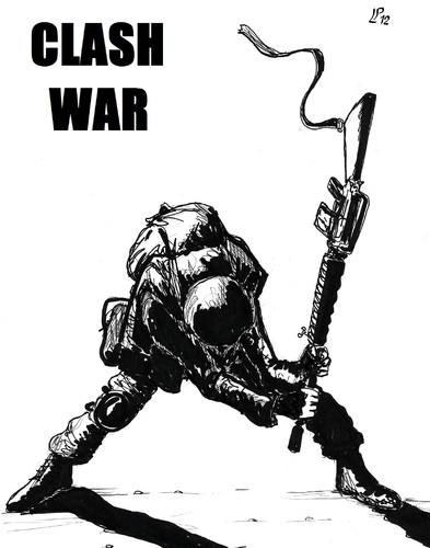 Cartoon: Clash war (medium) by paolo lombardi tagged war,afghanistan,peace