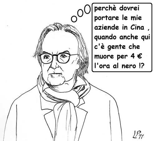 Cartoon: convenienza di un imprenditore (medium) by paolo lombardi tagged work,job