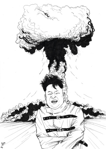 Cartoon: Crazy World (medium) by paolo lombardi tagged korea,usa,war,peace