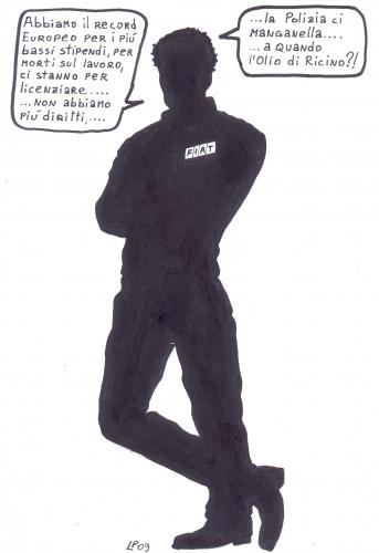 Cartoon: dittatura (medium) by paolo lombardi tagged italy,democracy,fascism,berlusconi,arbeit