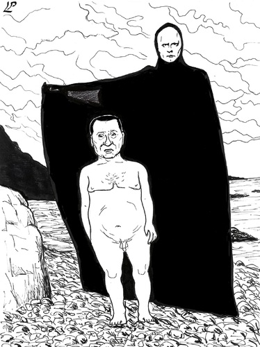 Cartoon: Divine Justice (medium) by paolo lombardi tagged italy,berlusconi,justice,politics,corruption