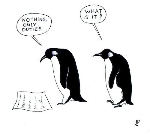 Cartoon: Duties (medium) by paolo lombardi tagged duties,usa,trump,europe