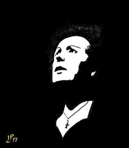 Cartoon: Edith Piaf (medium) by paolo lombardi tagged franca