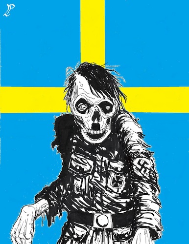 Cartoon: Elections in Sweden (medium) by paolo lombardi tagged sweden,elections,fascism,nazism