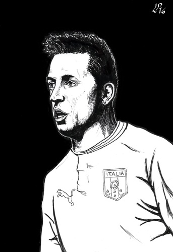 Cartoon: Emanuele Giaccherini (medium) by paolo lombardi tagged italy,euro,2016