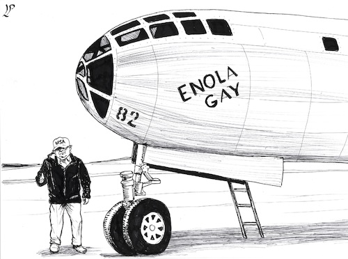 Cartoon: Escalation USA North Korea (medium) by paolo lombardi tagged korea,usa,war,peace