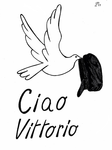 Cartoon: for Vittorio Arrigoni (medium) by paolo lombardi tagged gaza,palestine,italy,israel