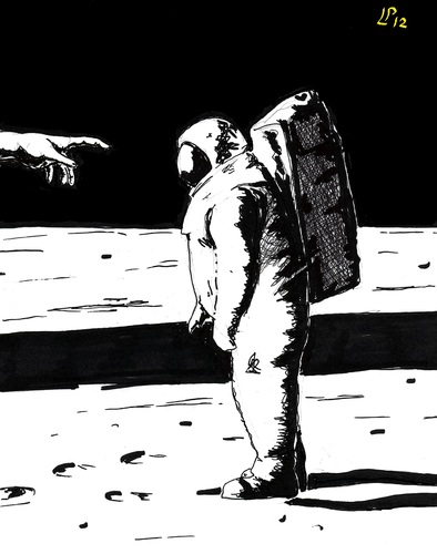 Cartoon: Goodbye Armstrong (medium) by paolo lombardi tagged armstrong,neil,usa,moon