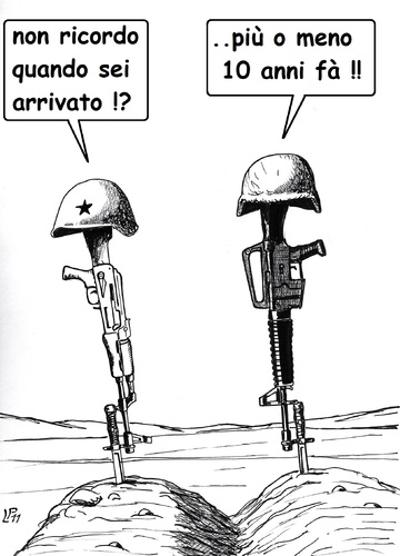 Cartoon: il tempo passa (medium) by paolo lombardi tagged afghanistan,war,peace