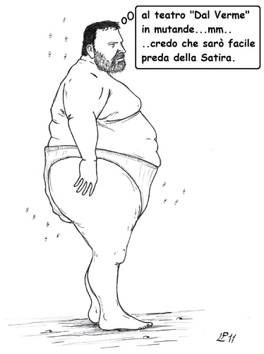Cartoon: il Verme (medium) by paolo lombardi tagged italy,berlusconi,politics,satire,caricature,ferrara