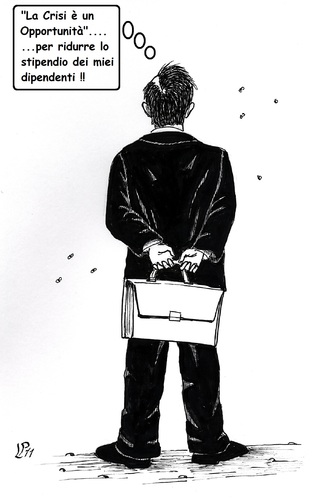 Cartoon: Imprenditore (medium) by paolo lombardi tagged italy,crisis,economy