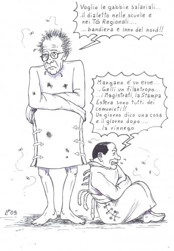Cartoon: in un paese normale (medium) by paolo lombardi tagged italy,berlusconi,politics,satire