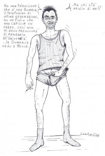Cartoon: italiano medio (medium) by paolo lombardi tagged italy,politic,satire,comic,humor