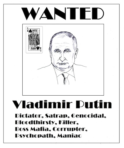 Cartoon: King Spades (medium) by paolo lombardi tagged putin,russia,ukraine,war,criminal
