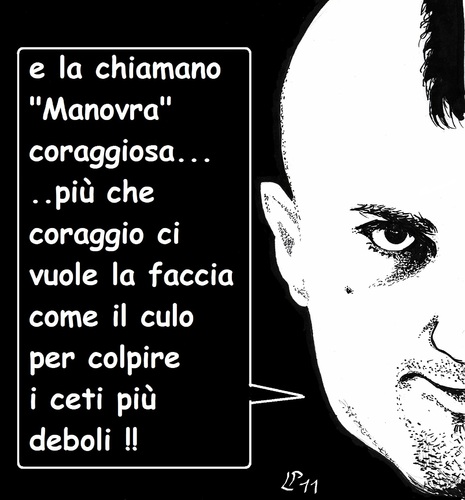 Cartoon: la Manovra (medium) by paolo lombardi tagged italy,economy,default,politics