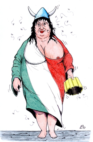 Cartoon: Lady ITALY (medium) by paolo lombardi tagged italy,caricature,satire,politics