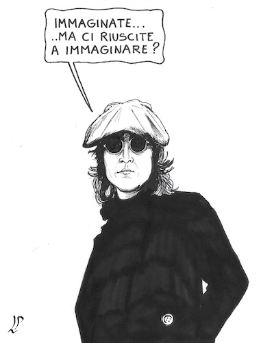Cartoon: Lennon (medium) by paolo lombardi tagged lennon