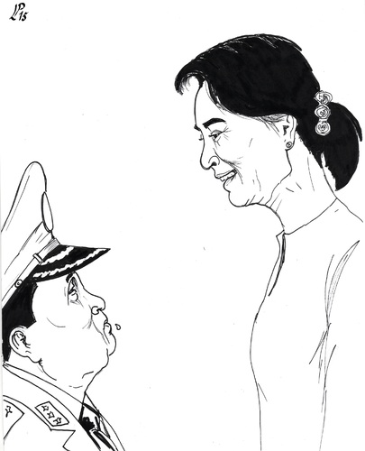 Cartoon: Myanmar (medium) by paolo lombardi tagged freedom,democracy