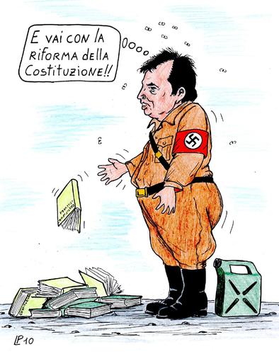 Cartoon: Riforma della Costituzione (medium) by paolo lombardi tagged italy,caricature,satire,politics,brunetta