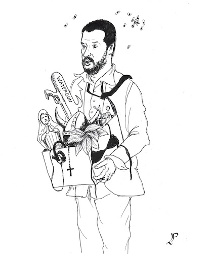 Cartoon: Salvini go home (medium) by paolo lombardi tagged italy
