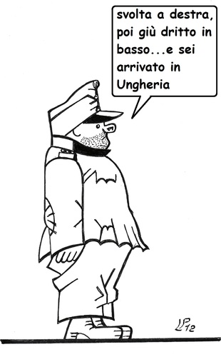 Cartoon: Schweik (medium) by paolo lombardi tagged hungary,politics,satire