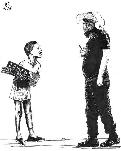 Cartoon: Scream of freedom (medium) by paolo lombardi tagged turkey
