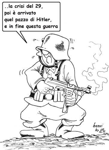 Cartoon: Similitudini (medium) by paolo lombardi tagged italy,europe,crisis,war