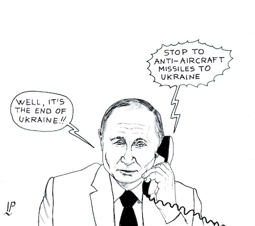 Cartoon: The end of the war (medium) by paolo lombardi tagged trump,putin,war,ukraine,the